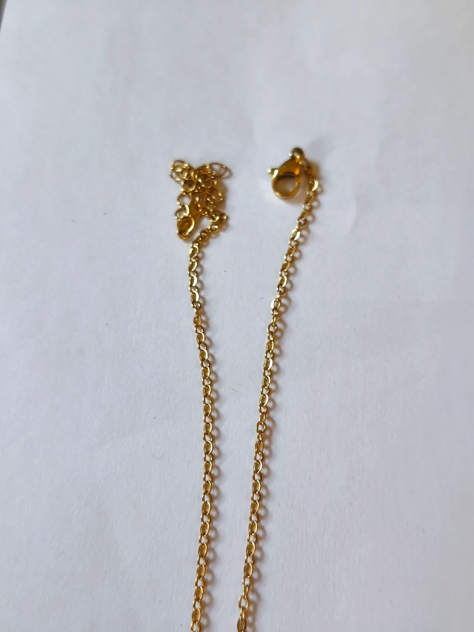 Conjunto de gargantilha pulseira e brincos de trevo com corrente dourada inalterável – photo 7